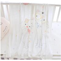 柔软婴儿盖毯空调毯夏凉被冰丝竹纤维毯子幼儿宝宝小被子夏季薄款 纱布毯子-领结猫-特价全竹