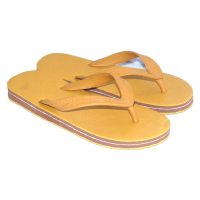 越南拖鞋人字拖男凉拖鞋耐磨拖鞋夏天夹脚个性户外泰国人字拖橡胶 黄色 9(38码)