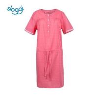 黛安芬旗下sloggi蕾丝舒适家居服女士短袖连身裙睡裙睡衣hw00228 粉红色 M