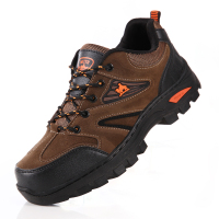 登山鞋男士户外休闲鞋春季新款防水耐磨野外徒步工作鞋慢跑旅游鞋 深棕色 40 脚肥的买大1码