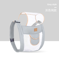 夏季透气婴儿背带背娃神器解放双手童宝宝老式传统简易四季多功能 灰色双网四爪扣