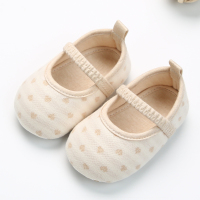 宝宝鞋0-6-12月春夏女婴儿手抱步前鞋1岁男软底学步布鞋新生鞋袜 心形款 内长11cm