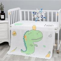 婴儿双2层纱布竹纤维浴巾夏薄冰丝盖毯新生儿童宝宝正方形空调被 白色