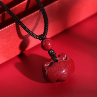 天然紫金朱砂原石如意男女个性小吊坠项链手机链钥匙扣链件葫芦 吊坠款(如意)