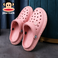 大嘴猴洞洞鞋女鞋潮2021夏季家居防滑厚底包头女士夏天外穿凉拖鞋 粉色(63785) 230(适合35-36码)