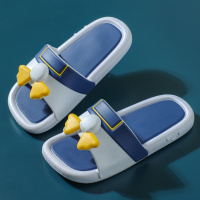 夏季儿童凉拖鞋卡通防滑软底男女童亲子浴室洗澡大中小童宝宝拖鞋 鸭屁股宝蓝 24-25码(内长15CM适合1-2周岁)