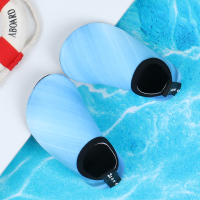 沙滩鞋男女潜水鞋软底速干儿童防滑游泳速干鞋海边涉水冲浪沙滩袜 蓝色光线 30-31码内长19.4cm