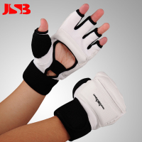 拳套拳击手套成人儿童散打男女半指打沙袋训练器材跆拳道手套 D58 白S (身高110-140cm) 4oz