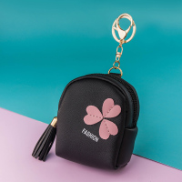 创意零钱包卡片包迷你硬币包钥匙扣挂件大容量男女可爱耳机证件包 黑seB11-4