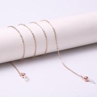 明星白敬亭同款钛钢太阳镜链条男女挂脖墨镜链子挂绳简约眼镜链潮 盒子链金色