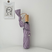 haru法式复古风雨伞折叠晴雨两用防晒防紫外线遮阳伞夏男女禁欲系 奶油紫