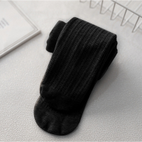 儿童加绒打底裤女童秋冬连裤袜加宝宝连脚袜3 5 7 9岁保暖裤 1条黑色 连袜(麻花磨毛) M码适合身高90-105cm