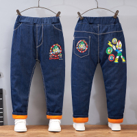 儿童冬天裤子男童加绒加厚保暖裤男童休闲裤宝宝长裤中大童棉裤潮 奥特曼加绒加厚 一体绒 建议身高100cm裤长57cm
