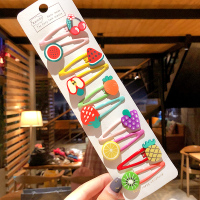 韩国儿童发夹小朋友bb夹碎发卡女童头饰夹子小孩宝宝公主可爱发饰 清新水果10个装