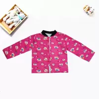 宝宝棉袄片婴幼儿手工棉袄半成品男女棉袄棉裤半成品背带开档蓝色 小猪佩奇暗扣袄片 身高66cm(6个月左右)