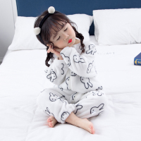 婴儿连体衣春秋冬季保暖珊瑚绒1-23岁宝宝加绒爬服加厚法兰绒睡衣 小白兔 法兰绒睡衣 80码(0.5-1.5周岁 )