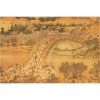 1000片拼图儿童 益智成年减压男女孩卡通动漫风景超大diy手工玩具 炫丽黄色 清明上河图1000片