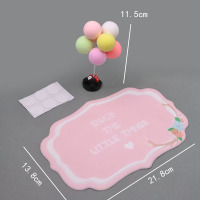 仿真动物玩偶小吃萝卜小白兔可爱小房子公仔静态模型摆件玩具 粉色汽车垫+气球+15个双面胶