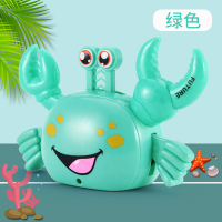 自动转向防落地电动螃蟹会爬动物会走路会动的宝宝男女孩儿童玩具 电动行走螃蟹绿色 送电池+螺丝刀