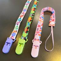 婴儿玩具牙胶绑带宝宝推车安抚奶嘴防掉链防掉带餐椅奶瓶水壶挂绳 促销夹子款3条[约34cm]