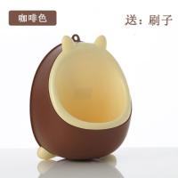 儿童小便器家用站立式小便器尿盆尿斗宝宝小便斗男童挂墙式小便池 咖啡色 送刷子