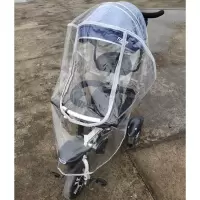 儿童三轮车防风防雨罩婴儿推车宝宝脚踏车遛娃神器雨罩防风罩通用 U拉链款三轮车专用