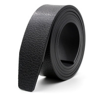 牛皮比还牛腰带保用八年男自动扣军工牛筋裤带皮带无扣头航空 宽3.0cm[黑色] 随机纹路 125cm