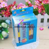 一盒天丰B-圆珠笔 按动型办公原子笔 0.7mm 橡胶杆护手 笔芯约100支一盒