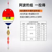 梧桐木阿波漂矶钓套装远投海钓带水中配重夜光浮游鱼漂线组塑料漂 钓组[ABS塑料漂](双夜光孔) 0.5[浮力1.87克]