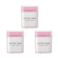 900支棉签棉棒棉花螺旋掏耳朵棉球卸妆批发脂木棒化妆用双头 3盒[100支粉色]