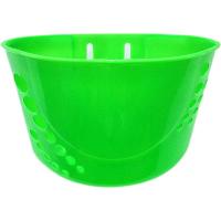 儿童自行车篮子车篓宝宝山地车小孩单车前筐塑料铁筐骑行配件 绿色半圆塑料车篮+灯叉支架螺丝