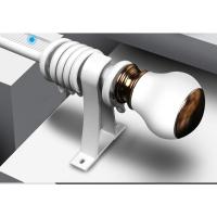 罗马杆静音窗帘杆单杆双杆加厚简约欧式窗帘轨道杆子窗帘挂杆 优品亚光白-顶装