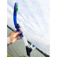 成人游泳镜大框防水防雾泳镜潜水镜男女通用护鼻清晰游泳眼睛 蓝色单个呼吸管