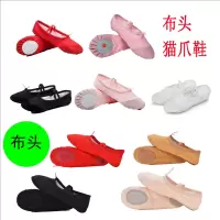 拉丁舞鞋儿童初学者专业女童软底夏恰恰平中低跟舞蹈凉鞋成人 款式:布头 28