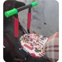 坤式摩托车前置儿童座椅弯梁摩托前置座椅儿童座椅宝宝安全椅 直把不带脚蹬安全带护头凉席铃铛 护头垫凉席加宽安