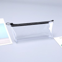 晨升 透明考试笔袋韩国小学生简约男女孩子铅笔盒 初中大容量化妆包高中创意韩版儿童可爱幼儿园小清新文具盒 倒梯 无印刷 送