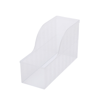 桌面文件架学生用资料架办公用品整理塑料书立书架档案文件收纳盒 透明