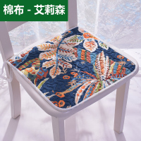 薄款棉布椅垫坐垫屁垫办公室电脑椅学生凳垫饭店餐椅子垫四季通用 棉布-艾莉森 40X40cm有绑带