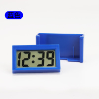 电子钟小巧mini便携式表数字大屏电子钟表桌面学生时钟简约考研表 深蓝色 NK208[买2送1]