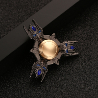 指甲儿童玩具成人男孩减压手指陀螺旋之间合金属小学生 藏青色 擎天柱黑