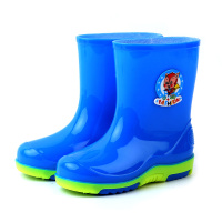 时尚卡通雨靴男童女童大童学生四季通用宝宝水鞋防滑耐磨儿童雨鞋 狐狸蓝色（单鞋） 内长15厘米