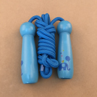 儿童 幼儿园 初中 小学生 成人可调节体育专用初学者短绳麻绳 大象蓝色2.6m防水收纳袋装