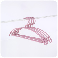 jk衣架子家用无痕裤夹制服衣服裙子衣撑子宿舍用学生收纳整理神器 粉色衣架 5个