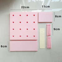 免打孔墙上置物架洞洞板 大学生宿舍卧室ins少女心壁挂书桌收纳架 洞洞板—粉色单个装 1层