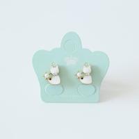 韩国卡通无耳洞女耳夹可爱少女学生短款简约小巧百搭小清晰耳饰 白猫耳夹