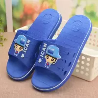 时尚儿童凉拖夏季洗澡浴室拖鞋中大童男童青少年防滑软底学生拖鞋 856蓝色 35 偏小一码