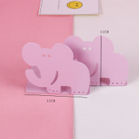 创意书档学生书立铁书架书夹书靠卡通简约桌面收纳挡板办公文具 大象（2片装）