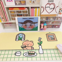 卡通女孩鼠标垫 汉堡小熊 66*29.5cm