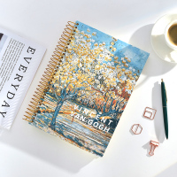 创意16k笔记本子文艺精致韩国个性复古b5线圈本女生款加厚简约小清新好看的少女心记事本大学生用文具日记本 花朵盛开的果园