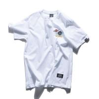 HE潮牌百搭字母短袖T恤夏季男装多色短t青少年学生t袖情侣装潮t男 800白色 S